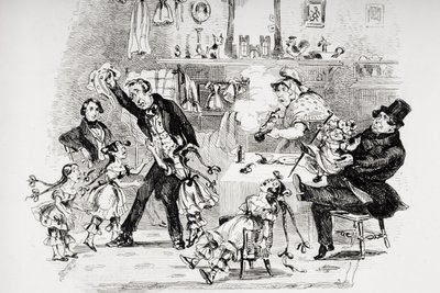 Émotion de M. Kenwigs en entendant les nouvelles familiales de Nicholas, illustration de 